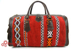 Moroccan Leather Kilim Travel Bag