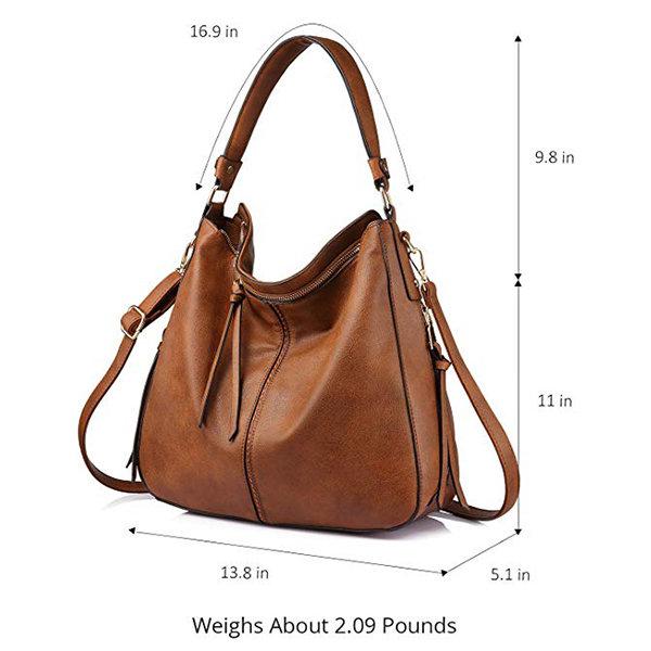 Women Large Handbag Tote Bag PU Leather Shoulder Bag