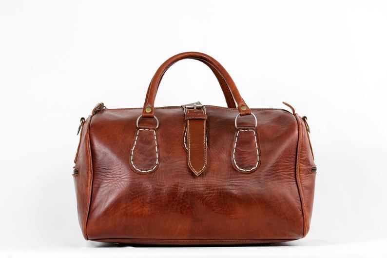 Leather bag Genuine Leather Luggage, Leather Travel Bag