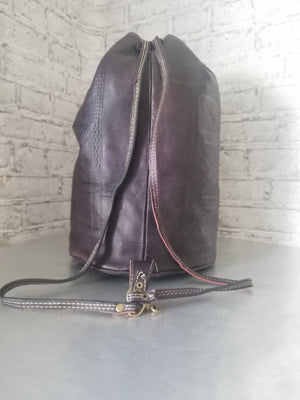 Womens Hippie backpack Leather bags Handmade