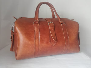 Leather Duffel Overnight Bag Moroccan