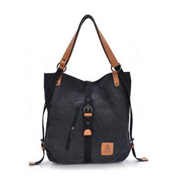 Women Canvas Casual Handbag Shoulder Bags Backpack